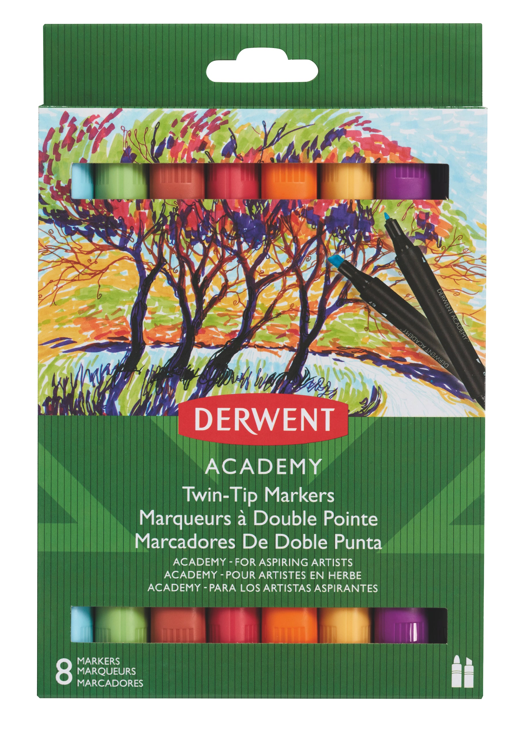 MARKERE 2 CAPETE VARF TESIT 8 BUC/SET DERWENT ACADEMY MARKERE 2 CAPETE VARF TESIT 8 BUC/SET DERWENT ACADEMY